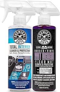 Chemical Guys Mat Renew Rubber   Vinyl Floor Mat Cleaner And Protectant Total Interior Cleaner and Protectant Bundle, Safe for Cars, Trucks, SUVs, Jeeps, Motorcycles, RVs & More, (2-16 fl oz)