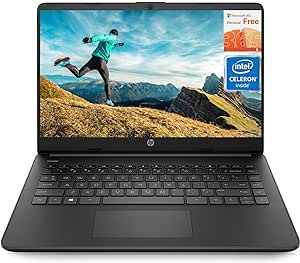 HP 2024 Stream 14 Inch Laptop for Students and Business, Intel Celeron N4120, Black Laptop 16GB RAM   320GB Storage (64GB eMMC 256GB MSD), ‎Intel UHD Graphics, 1-Year Office 365, Windows 11 S