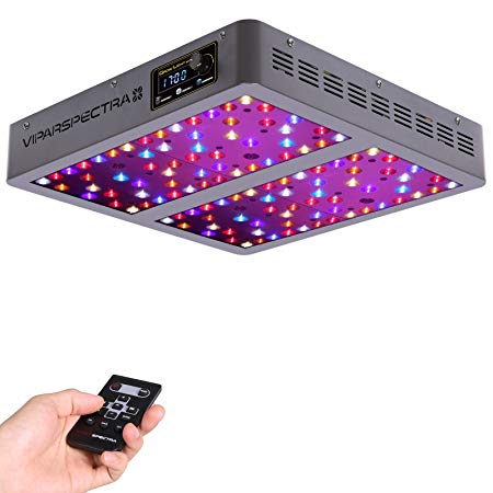 VIPARSPECTRA Timer Control Series VT600-S 600W LED Grow Light - Dimmable VEG/BLOOM Channels 12-Band Full Spectrum for Indoor Plants