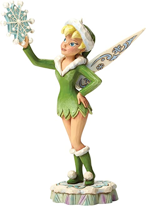 Jim Shore for Enesco Disney Traditions by Tinker Bell Winter Figurine, 7.8"