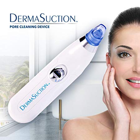 DermaSuction Facial Pore Vacuum by BulbHead, Blackhead Extractor Cleans Pores Painlessly & Gently Without Squeezing Manufactured In An FDA-Registered Facility