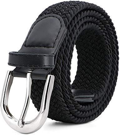 Braided Canvas Stretch Belt Elastic Casual Belt for Men, Women and Junior 1.3 Inches Wide