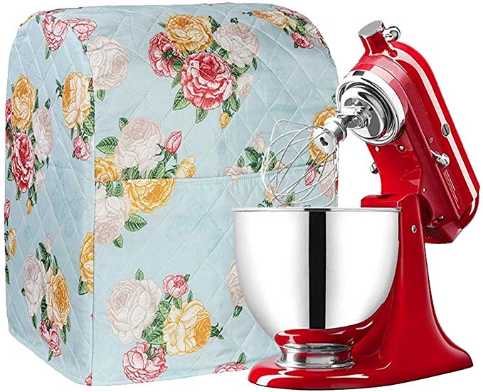 Kitchen Aid Mixer Cover, Stand Mixer Cover with Pockets, 5-8 Quart Mixer Dust Cover Compatible with Kitchenaid Mixers, Hamilton Mixers, Fits All Tilt Head & Bowl Lift Models TFC362