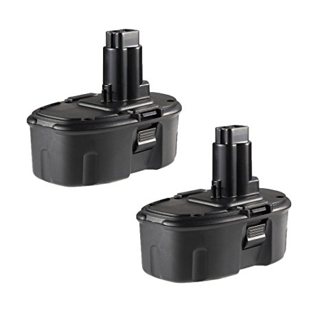 2 pack Masione Battery For DEWALT 18V XRP DC9096 DC9099 DE9039 DE9095 DE9098 DW908 Cordless Power Tools (Pod-Style)