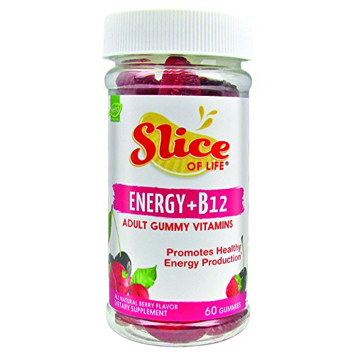 Slice of Life Supplement for Adults, Energy   B12, 60 Gummy Slices