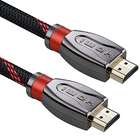 JINPIN HDMI Cable 25ft-red Ultra High Speed HDMI cable for HD TV, DVD, Notebook, Xbox 360, PS3, Blu-ray, Support 1080P, 3D,4k, HDMI 1.4, 2.0, Ethernet, Audio Return£¬Full HD Latest Version.