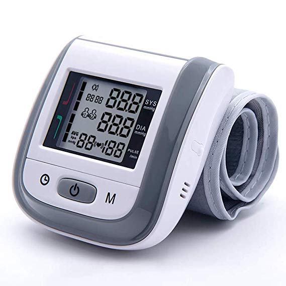 Hermano Wrist Blood Pressure Monitor, Digital Automatic Measure Blood Pressure Machines for Home Use, Large LCD Screen Display, Portable Blood Pressure Test Monitor with Heart Rate