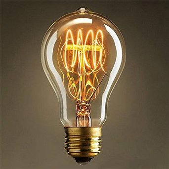 KINGSO 1x E27 40W Vintage screw light bulb quad loop filament Incandescent Retro old fashioned Edison Style Lamp 220V