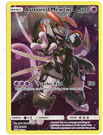 Armored Mewtwo SM228 - Black Star Promo - Exclusive Mewtwo Strikes Back Exclusive - Collectors Chest Holo Card