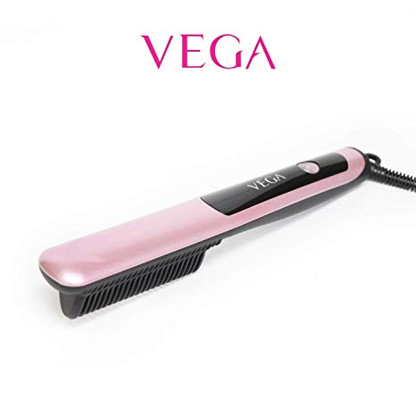 Vega VHSC-03 X-Sleek Straightening Comb (Pink and Black)