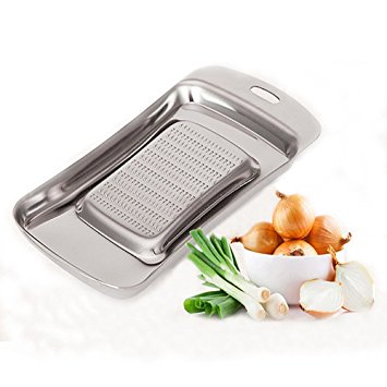 IBEET Ginger Garlic Hard Cheese Grinder Zester Mincer Stainless Steel Grater Shredder Press Crusher Chopper - Professional Kitchen Aid Tool - Perfect for Hard Food!