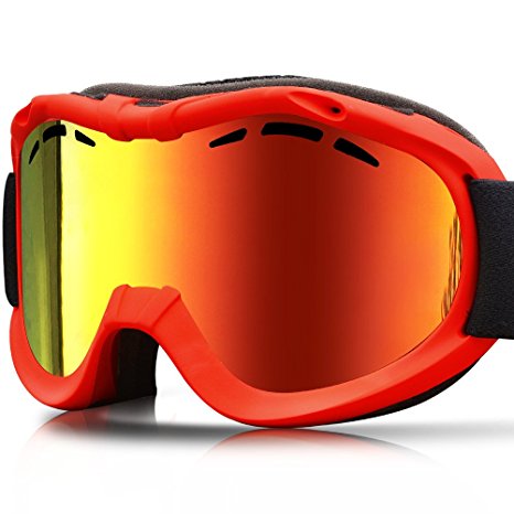 ZIONOR Lagopus Ski Snowboard Goggles UV Protection Anti-fog Snow Goggles for Men Women Youth