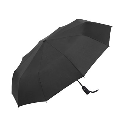 Vanwalk Travel Umbrella - "Dupont Teflon" 10 Resin-Reinforced Fiberglass Ribs - Auto Open Close Button,Sturdy, Portable and Lightweight for Easy Carrying, Windproof, Lifetime Warranty (45 inch, Black)