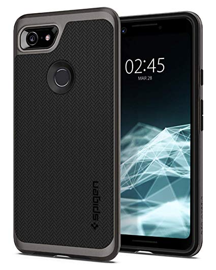 Spigen Neo Hybrid with Flexible Inner Protection and Reinforced Hard Bumper Frame Designed for Google Pixel 3 Case (2018) - Gunmetal