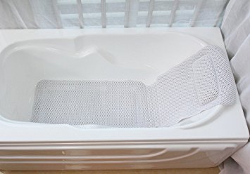 HALOViE Bathtub Mat with Single Pillow Hollow PVC Foam Spa Bathtub Pad Non-Slip 49.21 * 14.17inch