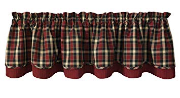 Park Designs Concord Lined Layer Valance, 72 x 16