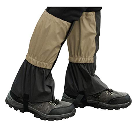 Trendbox Khaki Unisex Waterproof Snowproof Snow Legging Leg Cover Wraps Gaiters For Climbing Hunting Hiking Walking Outdoor