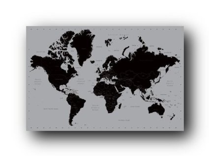 World Map Contemporary Poster Art Print