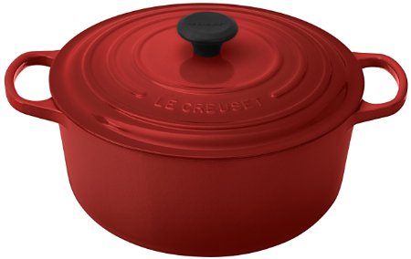 Le Creuset Signature Enameled Cast-Iron 7-14-Quart Round French Dutch Oven Cherry