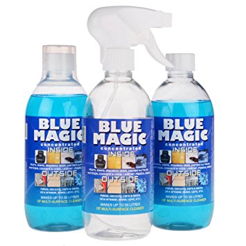 Blue Magic Cleaning Solution, 2 X 500Ml Bottles, With Mixer Bottle, Spray Nozzle