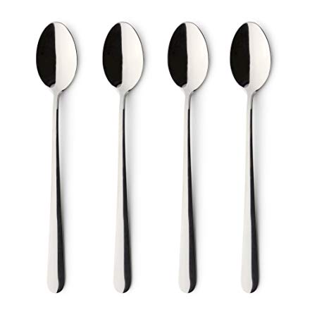 Windsor Stainless Steel Long Handle Latte Spoons, Set of 4