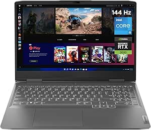 Lenovo LOQ Gaming Laptop, 15.6" FHD Display 144Hz, 16GB RAM, Intel Core i5-13420H, 8-core, 4.6GHz, 1TB Storage, NVIDIA GeForce RTX 3050, Wi-Fi 6E, Bluetooth, Storm Grey, Windows11, W/GaLiMu