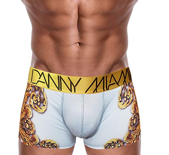Danny Miami Men's Underwear - Boxer Briefs in Multiple Colors Patterns & Designs - Athletic Low Rise Short Cut