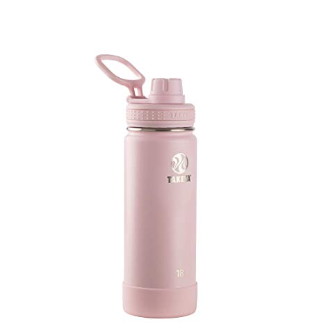 Takeya 51079 Actives Insulated Water Bottle, 18 oz, Blush