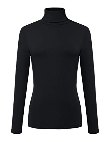 Urban CoCo Women's Solid Turtleneck Long Sleeve Sweatshirt
