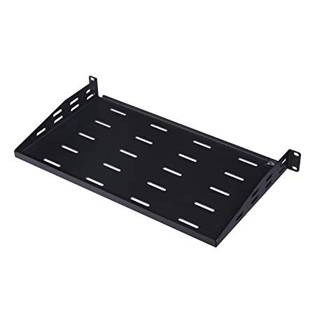 Rosewill 1U  Universal Vented Rack Mount Server Shelf for 19 Inch Server Racks / Cantilever Server Cabinet Shelves 10 Inch 250mm Deep Black (RSA-1USHF01)