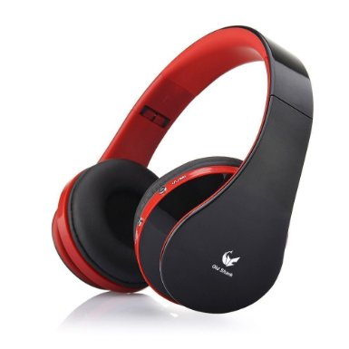 Foldable Bluetooth Headphones OldShark Over-ear Wireless Headset Earphones with Hands-free Calling Function Red