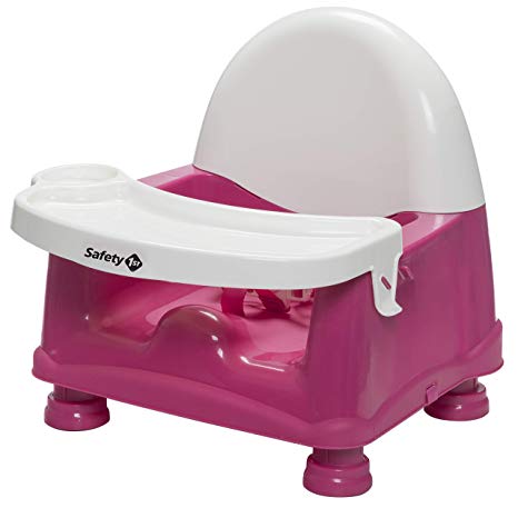 Safety 1st Easy Care Swing Tray Feeding Booster, Pink Lemonade