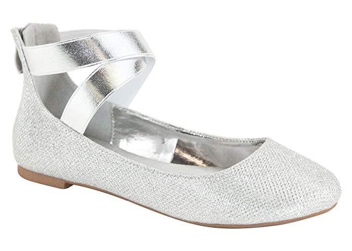 ANNA Dana-20 Women's Classic Ballerina Flats Elastic Crossing Straps