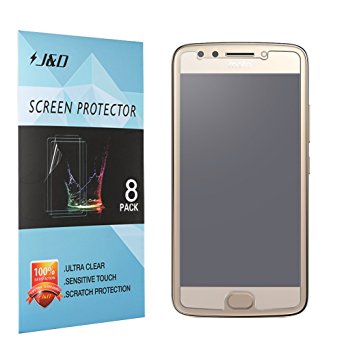 [8-Pack] Moto E4 Plus (5.5’’) Screen Protector, J&D [Anti-Glare] [Anti-Fingerprint] Premium Matte Film Shield Screen Protector for Motorola Moto E4 Plus (5.5’’) - [NOT Compatible With Moto E4 5.0’’]