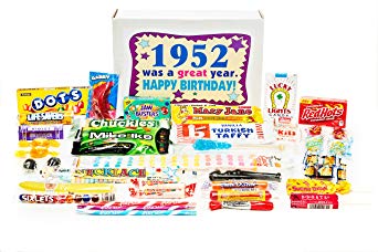 Woodstock Candy ~ 1952 67th Birthday Gift Box Nostalgic Retro Candy Mix from Childhood for 67 Year Old Man or Woman Born 1952 Jr