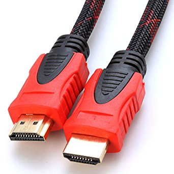 ADVANCED HIGH SPEED HDMI 24k GOLD SEALED CONNECTOR CABLE HDTV devices. Supports: 1440p,1080p,1080i,720p,480p, HDMI Category 2 v1.3a Certified, Xbox 360, Playstation 3, Blu-Ray, HD-DVD (Braided 25ft)