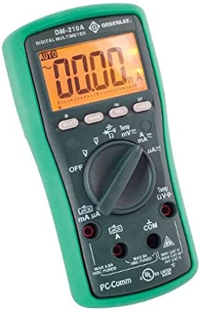 Greenlee DM-210A DMM,1KV AC/DC,CAP,TEMP