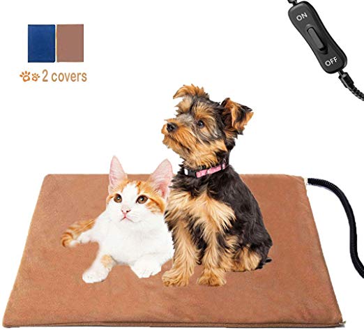 Pet Heating Pad, Electric Heating Pad for Dogs and Cats Indoor Warming Mat,Safe Pet Bed Warmer (19.7″x13.8″))