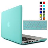 iBenzer - 2 in 1 Multi colors Soft-Touch Plastic Hard Case Cover and Keyboard Cover for Macbook Pro 13 Turquoise MMP13TBL 1