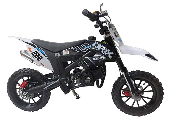 DR-X Kids Dirt Bike Holeshot-X 50cc Gas Power Mini Dirt Bike 20inches Seat Height Dirt Off Road Motorcycle, Pit Bike Fully Automatic Transmission, Black