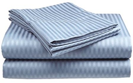 King Size 4 Pc Bedding Set - 1800 Series Hypoallergenic Wrinkle Free Bed Linens with Brushed Luxury Microfiber | Includes 2 Pillows|1 Fitted|1 Flat Bed Sheet (Egyptian Quality Collection)-Light Blue