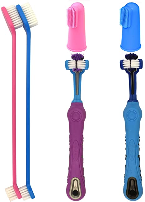 RosyLife Pet Dog Soft Toothbrush Dog Toothbrush Finger Toothbrush pet Toothbrush Small to Large Dogs (6 pcs)