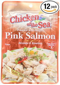 Chicken of the Sea Premium Skinless and Boneless Pink Salmon 25 oz  Pack of 12