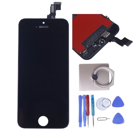 LCD display Touch Screen Digitizer Assembly Replacement for iPhone 5C with Repair Tool Kit- Black