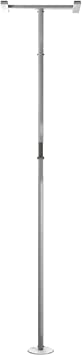 Stander Security Pole, Elderly Tension Mounted Floor to Ceiling Transfer Pole, Bathroom Safety Assist Grab Bar and Stability Rail with Padded Handle, Iceberg White