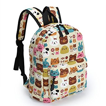 Zicac Childrens' Cute Canvas School Backpacks Mini Rucksack School Bag