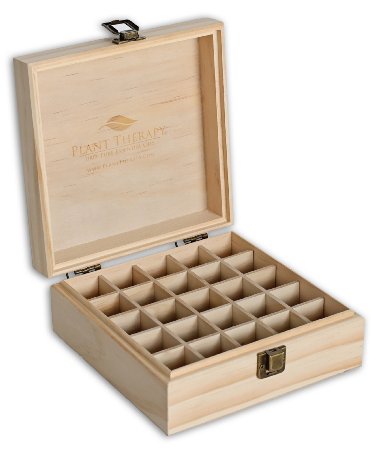 Wooden Essential Oil Box - Holds 25 Bottles Size 5-15 ml