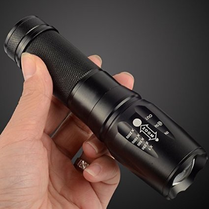 Youpin Flashlight 2000 Lumens5 Modes Zoomable 878-T6 Bulb Torch Lamp LED Adjustable Focus 1865026650AAA batteries