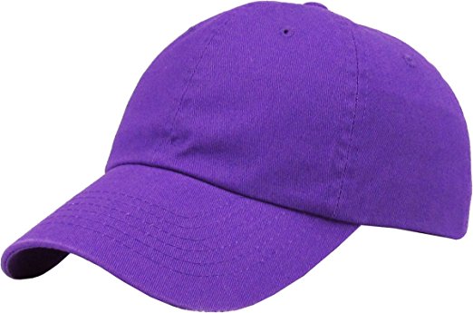 Classic Cotton Dad Hat Adjustable Plain Cap. Polo Style Low Profile (Unconstructed)