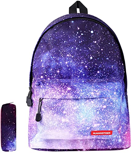 Galaxy School Backpack Bookbag Casual Daypack Travel Laptop Backpack for Girls Women Teenagers